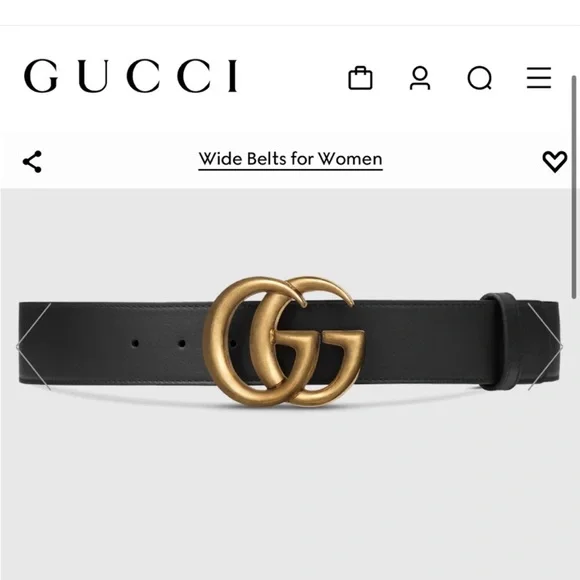 Gucci | Accessories | Gucci Gg Marmont Leather Wide Belt  display picture 1